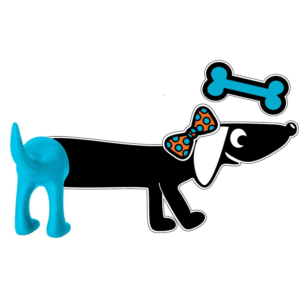 GREAT DOG Removable Vinyl Wall Decal and Dog Tail Hook Set (Noodle)