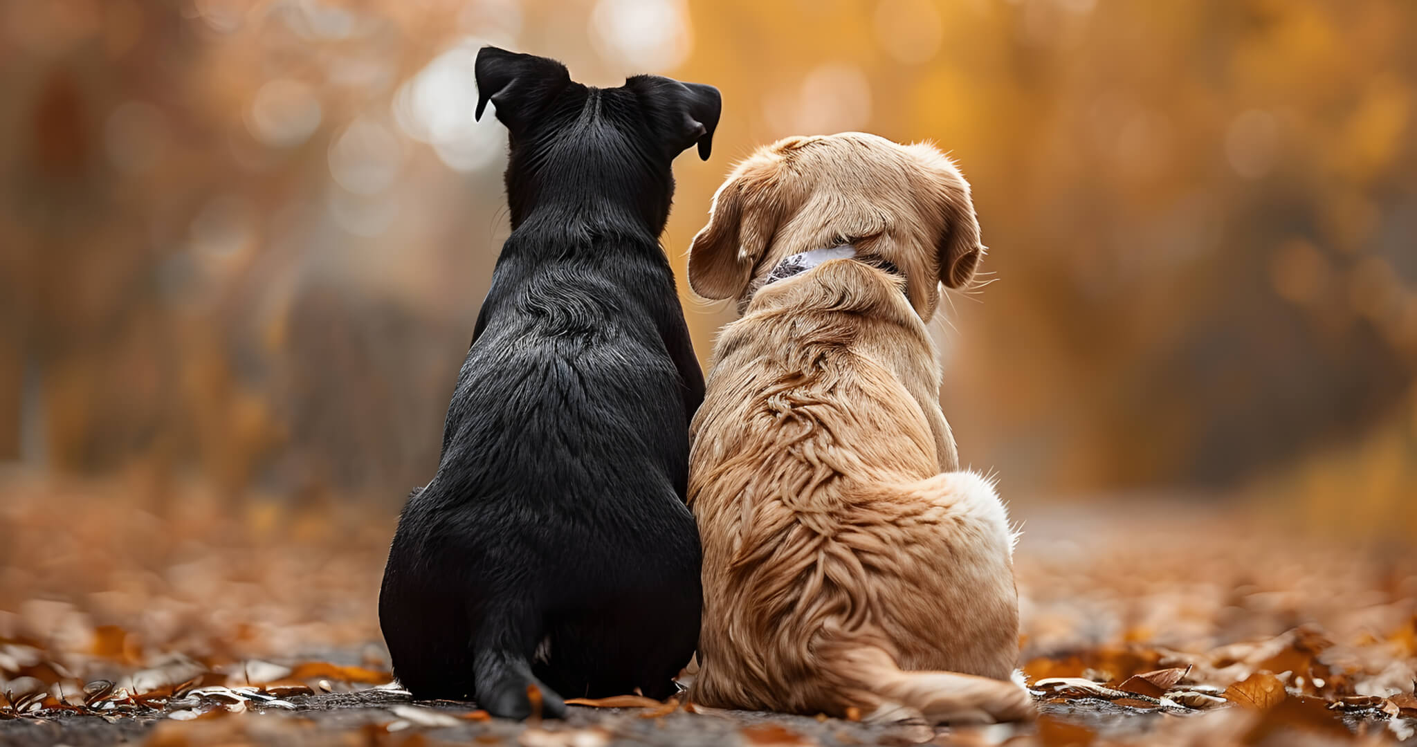 two-dogs-sitting-together-outside-image-with-text-why-choose-great-dog-treats-chews
