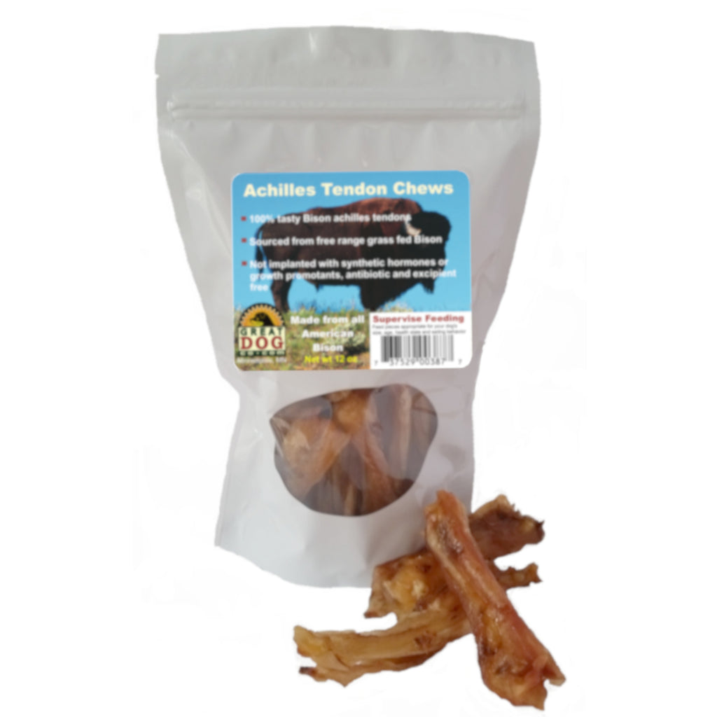 GREAT DOG Bison Tendon Chews - 3/4 LB Bag - Sourced and Made in USA