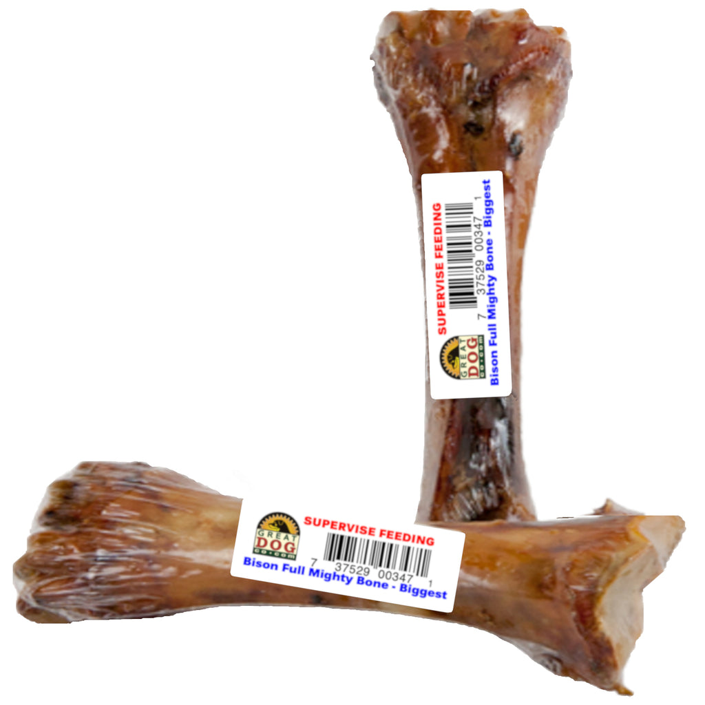 GREAT DOG Biggest Full Mighty Bison Bones - Sourced and Made in USA