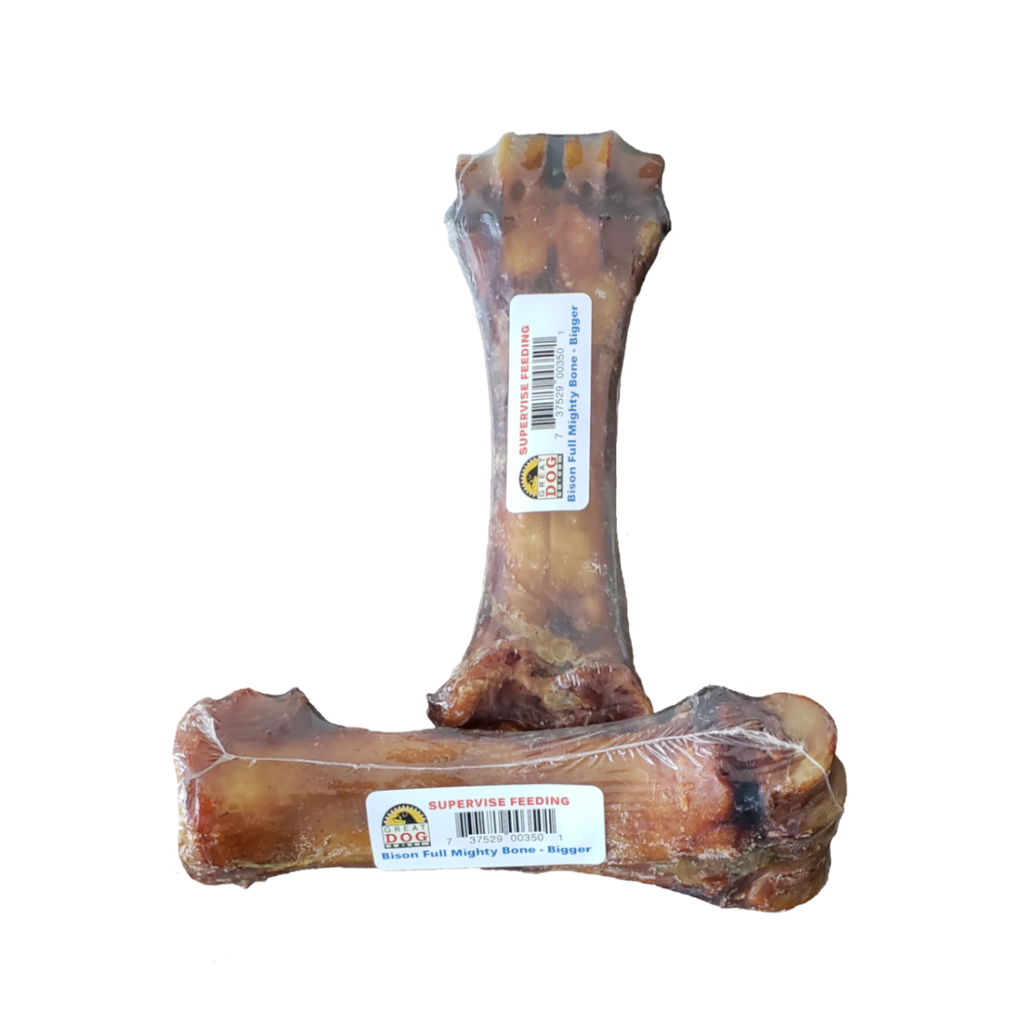 GREAT DOG Bigger Full Mighty Bison Bone  - Sourced and Made in USA
