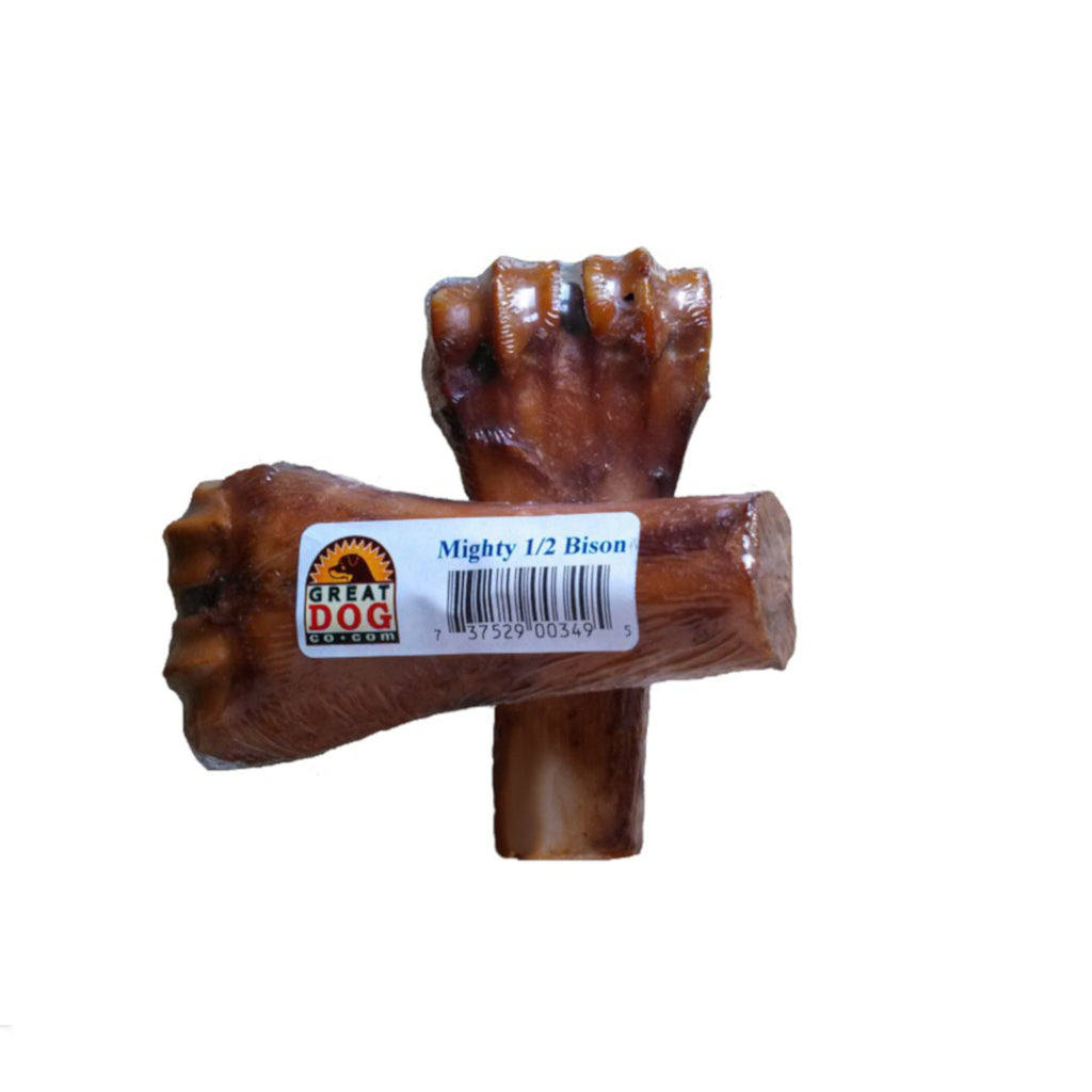 GREAT DOG Mighty Half Bison Bone - Sourced and Made in USA