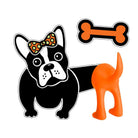 GREAT DOG Removable Vinyl Wall Decal and Dog Tail Hook Set (Frenchie)